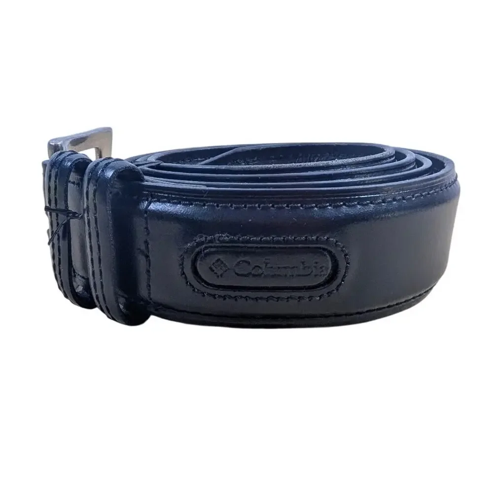 Columbia Sportswear Mens‎ Goose Lake Belt 40/100 Black Leather Double Loop Used